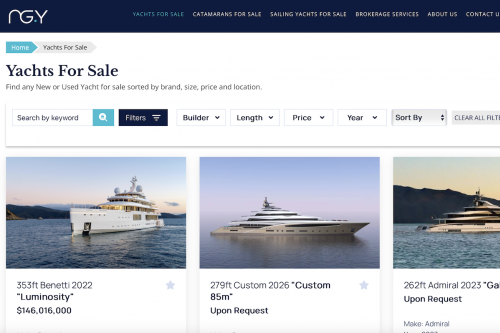 Search All Yachts for sale with Next generation Yachting